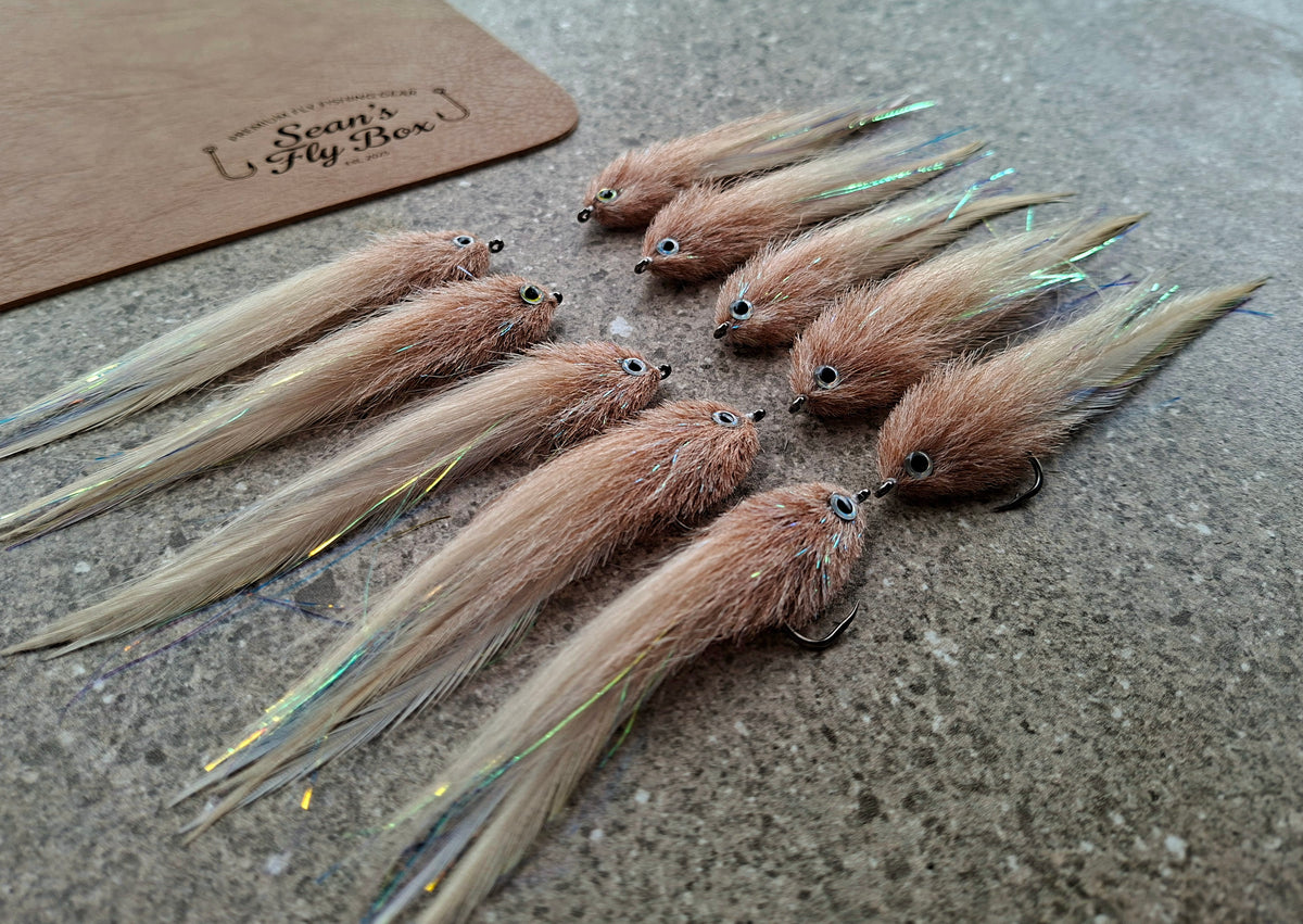 Tan poly minnow 2/0