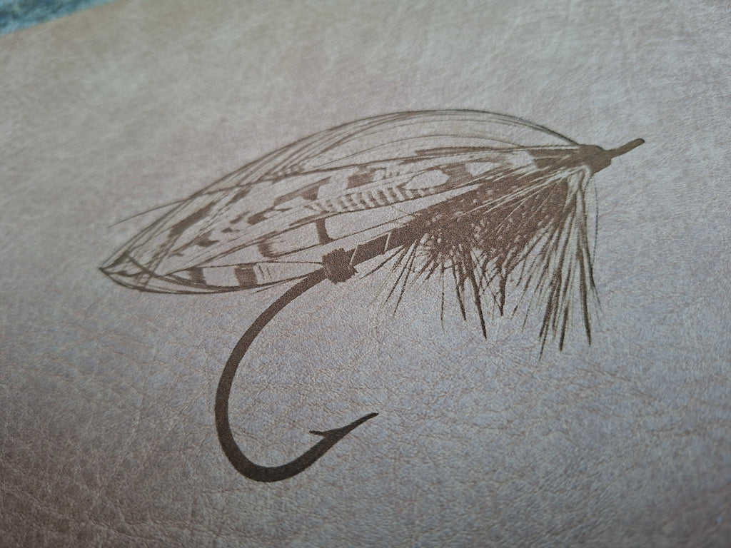 Faux leather fly tying mat (Classic Salmon fly)