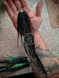 Articulated black pike streamer 9" 6/0