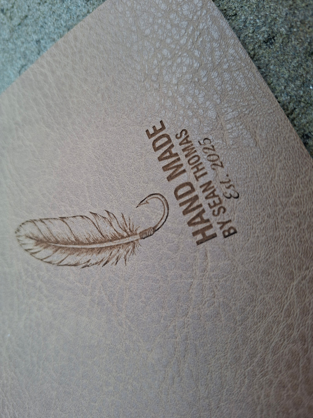 Faux leather fly tying mat (Classic Salmon fly)